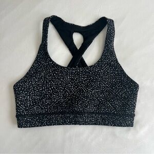 Lululemon Athletica Black and White Patterned Sports Bra